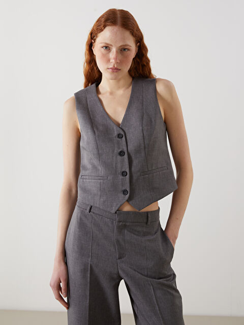 LCW Vision V Yaka Kadın Klasik Yelek - S5KF58Z8-CT3