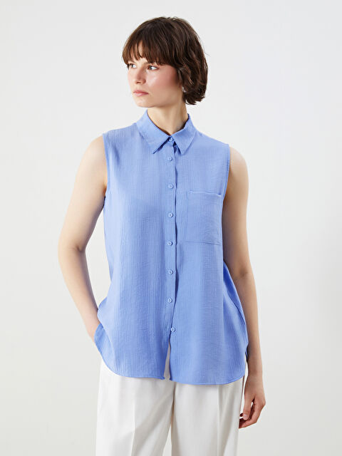 LCWAIKIKI Classic Regular Fit Dokulu Kadın Gömlek - S5KF88Z8-R2G