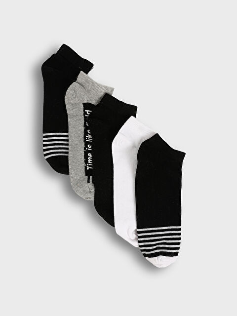 LCW Kids Patterned Boys Trainer Socks 5 Pack - S5KG00Z4-K00