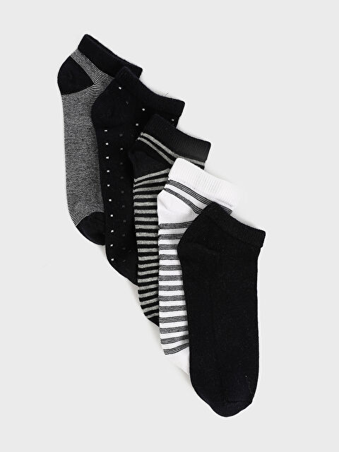 LCW Kids Striped Boys' Trainer Socks 5 Pack - S5KG04Z4-K00