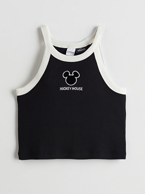 LCW Kids Halter kragna Mickey Mouse Vezeni Dečji Usev Tanak Top majica - S5KG26Z4-CVL