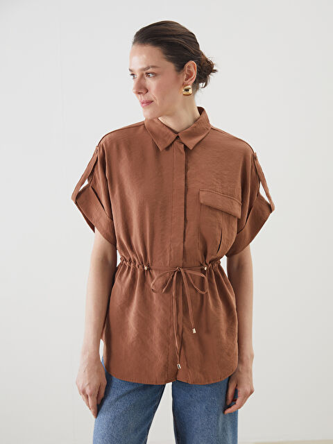 LCWAIKIKI Classic Oversize Modal Karışımlı Kadın Gömlek - S5KG54Z8-ME5