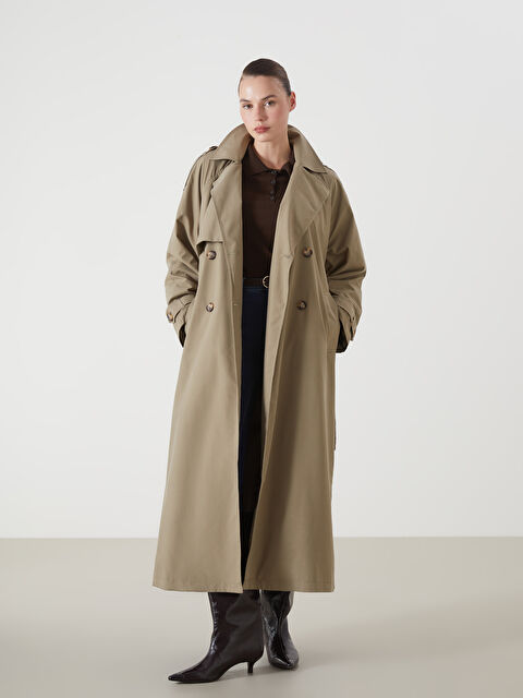 LCW Vision Ceket Yaka Kadın Trençkot - S5KG96Z8-YCH