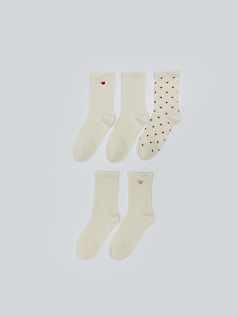 LCW DREAM Desenli Kadın Soket Çorap 5'li - S5KH12Z8-FDU