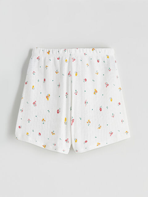 LCW Kids Çiçek Baskılı Kız Çocuk Şort Pijama Altı - S5KI03Z1-LRA