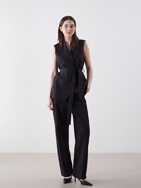 LCW Vision Keten Karışımlı Kadın Pileli Pantolon - S5KI05Z8-CVL