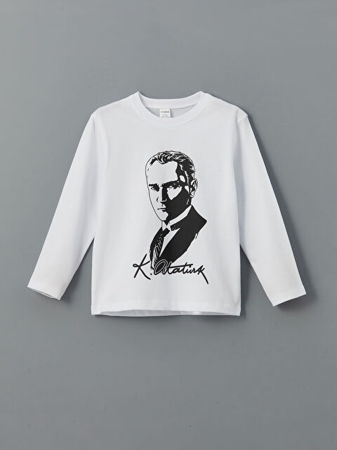 LCW Kids Atatürk Baskılı Erkek Çocuk Tişört - S5KI28Z1-Q6K