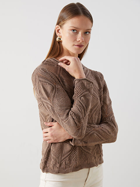 LCW Vision Bisiklet Yaka Ajurlu Kadın Triko Kazak - S5KI58Z8-HEH