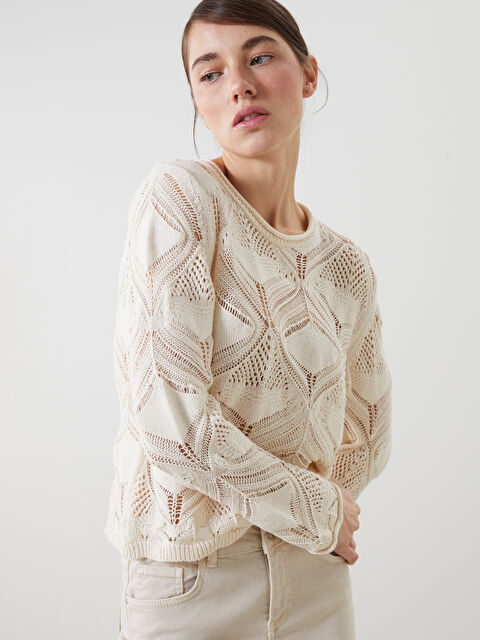 LCW Vision Bisiklet Yaka Ajurlu Kadın Triko Kazak - S5KI58Z8-R9J