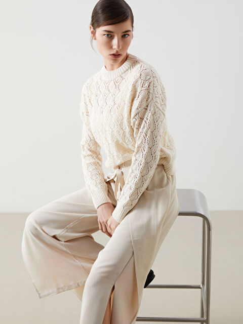 LCW Vision Bisiklet Yaka Ajurlu Kadın Triko Kazak - S5KI69Z8-R9J