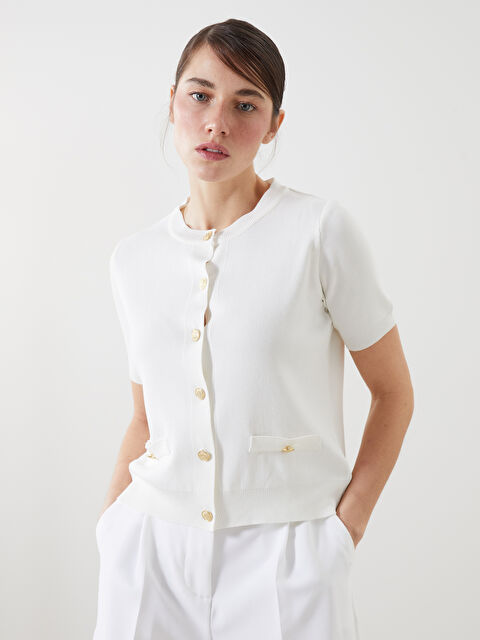 LCW Vision Bisiklet Yaka Kadın Triko Hırka - S5KI70Z8-FDU