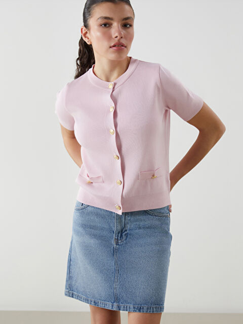 LCW Vision Bisiklet Yaka Kadın Triko Hırka - S5KI70Z8-FEE