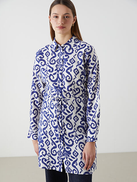 LCWAIKIKI Classic Desenli Kadın Gömlek Tunik - S5KI74Z8-LQQ