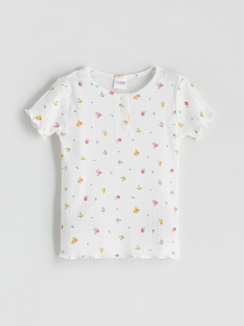 LCW Kids Çiçek Baskılı Kız Çocuk Pijama Üst - S5KI83Z1-LRA