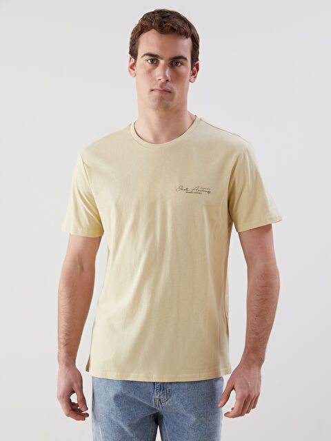 LCW ECO Bisiklet Yaka Kısa Kollu Baskılı Penye Erkek Tişört - S5KJ19Z8-FN0