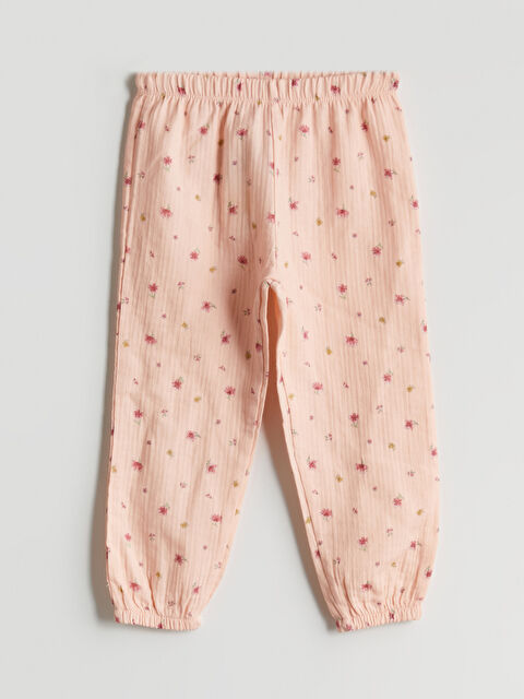 LCW Kids Beli Lastikli Çiçekli Kız Çocuk Pijama Alt - S5KJ24Z1-LT4