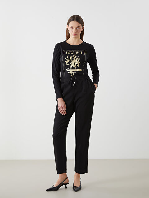 LCWAIKIKI Classic Beli Lastikli Havuç Kesim Kadın Pantolon - S5KJ26Z8-CVL