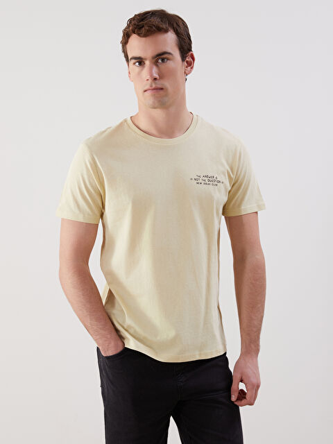 LCW ECO Bisiklet Yaka Kısa Kollu Baskılı Penye Erkek Tişört - S5KJ49Z8-FN0