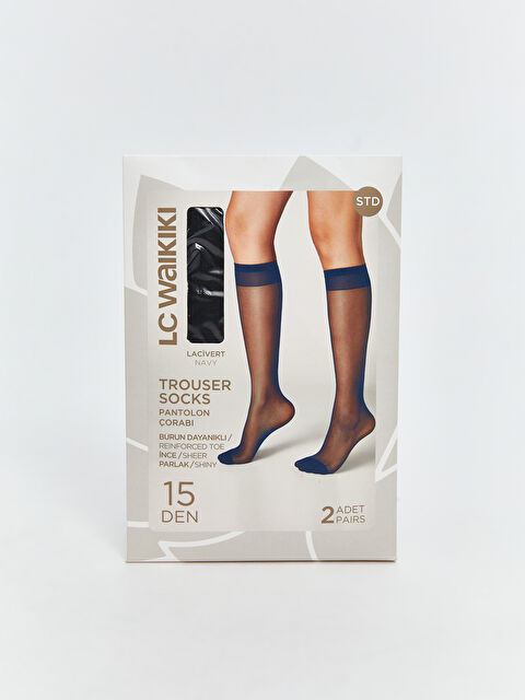 LCW DREAM 15 Denye Kadın Diz Altı Çorap 2'li - S5KJ84Z8-J2Y