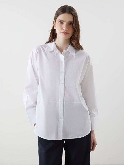 LCW Vision Oversize Poplin Kadın Gömlek - S5KK10Z8-R9J