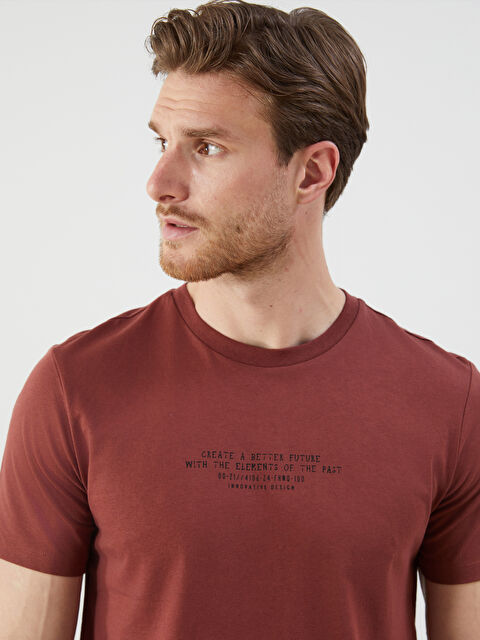 LCW ECO Bisiklet Yaka Baskılı Penye Erkek Tişört - S5KK39Z8-HPB