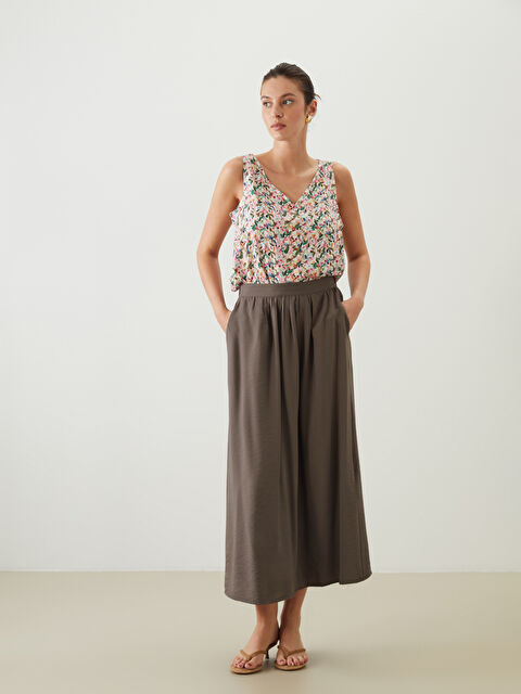 LCWAIKIKI Classic Beli Lastikli Etek - S5KL08Z8-EPW