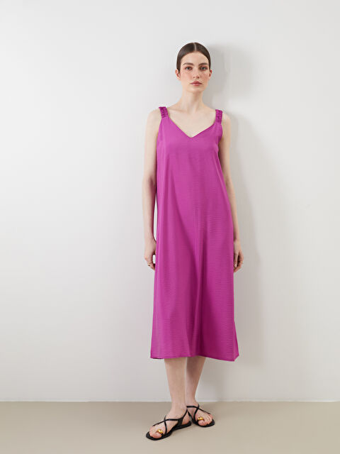 LCWAIKIKI Classic V Yaka Askılı A Kesim Elbise - S5KL36Z8-DJY