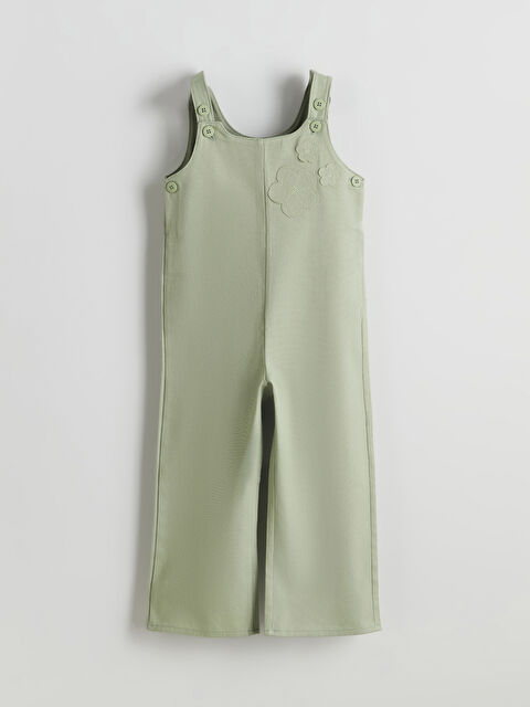 LCW Kids Çiçek Aplikeli Kız Çocuk Salopet - S5KL71Z1-FHV