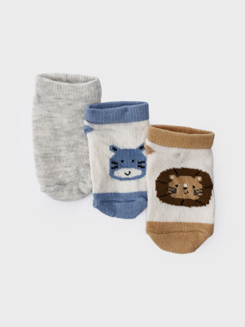 LCW ECO Printed Baby Boys' Bootie Socks 3-pack - S5KL76Z1-FDU