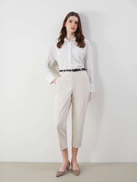 LCW Vision Beli Kemerli Kadın Pantolon - S5KM05Z8-YUZ