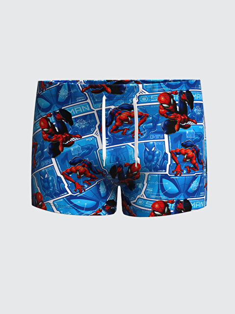 LCW Kids Spider-Man Baskılı Hızlı Kuruyan UV Korumalı Erkek Çocuk Boxer Mayo - S5KM34Z4-LQQ