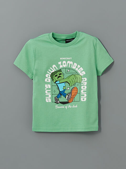 LCW Kids Bisiklet Yaka Baskılı Erkek Çocuk Tişört