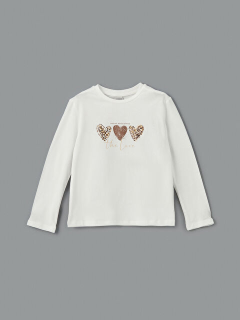 LCW Kids Bisiklet Yaka Kız Çocuk Tişört - S5KM57Z4-FRC