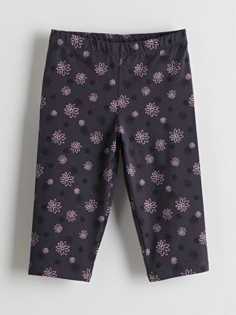 LCW ECO Beli Lastikli Çiçekli Kız Çocuk Tayt - S5KN64Z4-LQ9