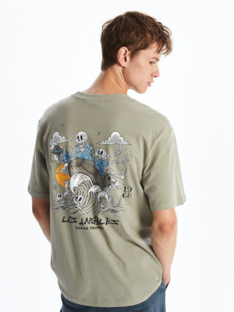 XSIDE Crew Neck Printed Jersey Men's T-Shirt - S5KN80Z8-Z6C