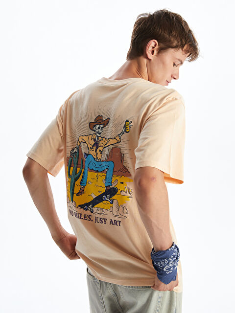 XSIDE Crew Neck Printed Jersey Men's T-Shirt - S5KN83Z8-ZA4