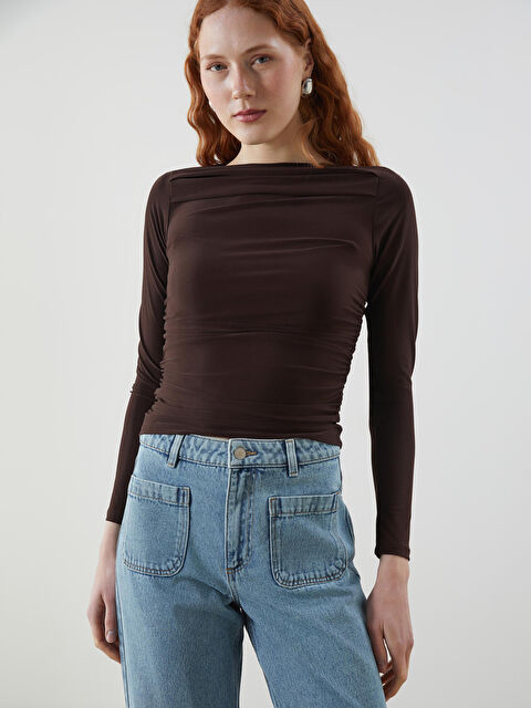 LCW Vision Kayık Yaka Kadın Body - S5KN89Z8-HDD