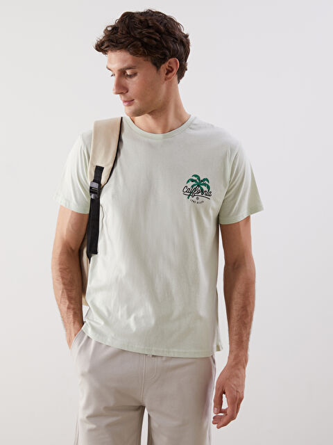 LCW ECO Bisiklet Yaka Kısa Kollu Baskılı Penye Erkek Tişört - S5KO95Z8-FY0