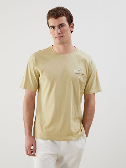 LCW ECO Bisiklet Yaka Baskılı Penye Erkek Tişört - S5KO98Z8-FN0