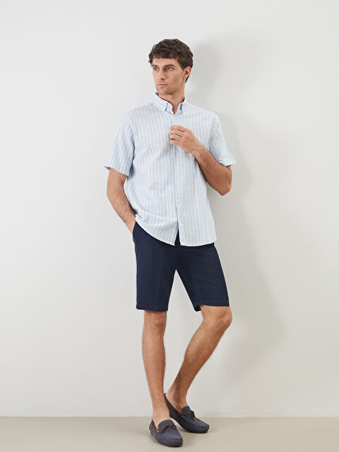 LCW Vision Standart Kalıp Keten Görünümlü Erkek Şort - S5KP62Z8-RFG