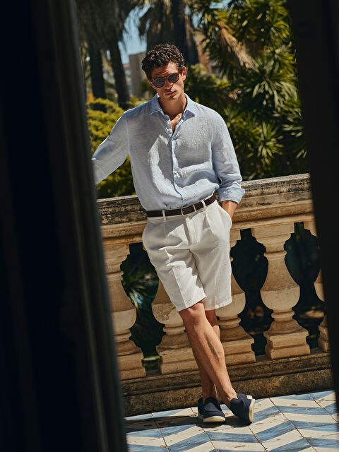 LCW Vision Standart Kalıp Keten Görünümlü Erkek Şort - S5KP62Z8-R9J