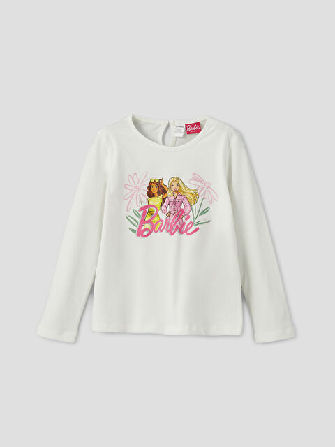 LCW Kids Barbie Baskılı Kız Çocuk Tişört - S5KQ05Z1-R9J
