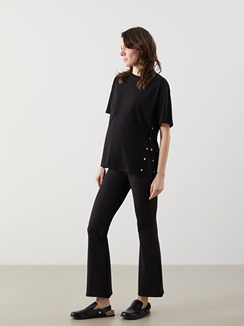 LCWAIKIKI Maternity Karın Panelli İspanyol Paça Hamile Tayt Pantolon - S5KQ42Z8-CVL