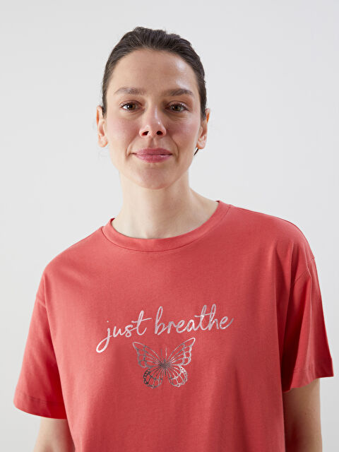 LCW Comfort Bisiklet Yaka Kadın Tişört - S5KQ46Z8-GQ2