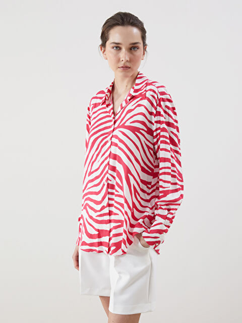 LCW ECO Patterned Women's Shirt Tunic - S5KQ50Z8-LT4