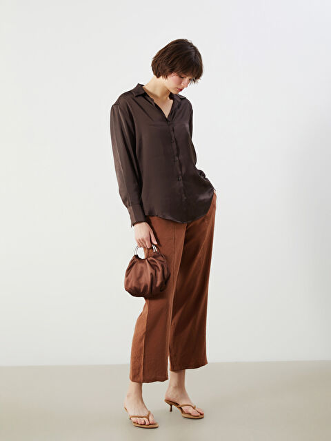 LCWAIKIKI Classic Beli Lastikli Modal Karışımlı Kadın Pantolon - S5KQ90Z8-ME5