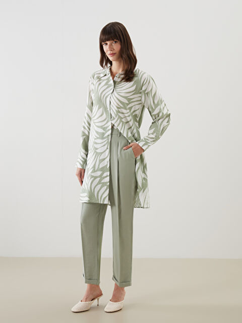 LCWAIKIKI Classic Beli Lastikli Kadın Pileli Pantolon - S5KQ98Z8-GGY