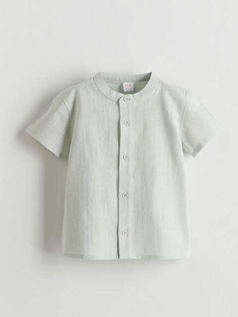LCW baby Hakim Yaka Kısa Kollu Erkek Bebek Gömlek - S5KR25Z1-G3P