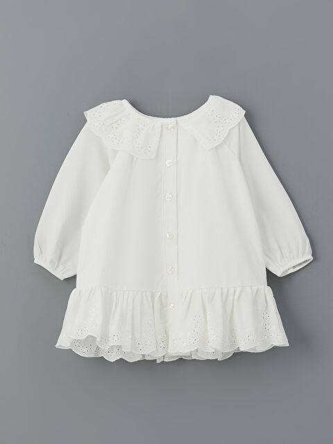 LCW baby Bebe Yaka Nakışlı Kız Bebek Elbise - S5KR52Z1-FDW