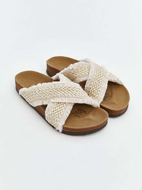 LCW STEPS Cross Band Detailed Women's Slippers - S5KS16Z8-F0B